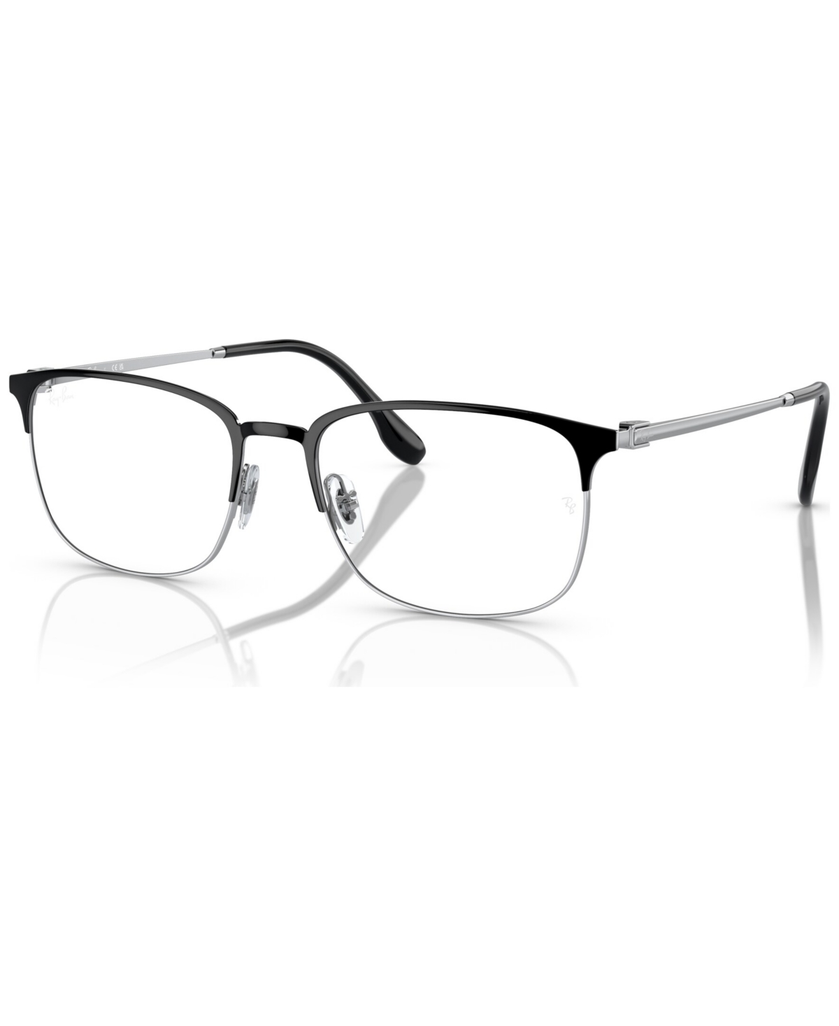 Men's Pillow Eyeglasses, RB6494 54 - Black on Silver-Tone