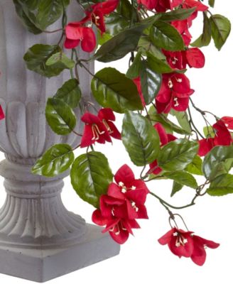 Bougainvillea Flowering UV-Resistant Indoor/Outdoor Artificial Plant in Decorative Urn
