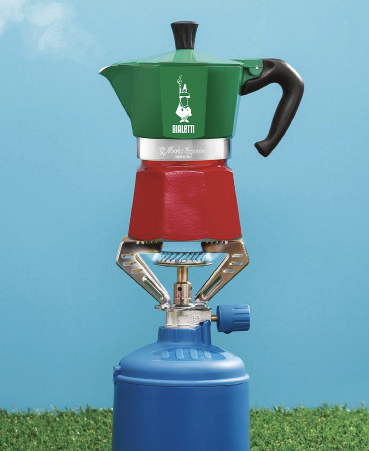 Bialetti Moka Express 130 Ml 3 Cups Tricolore Coffeemaker