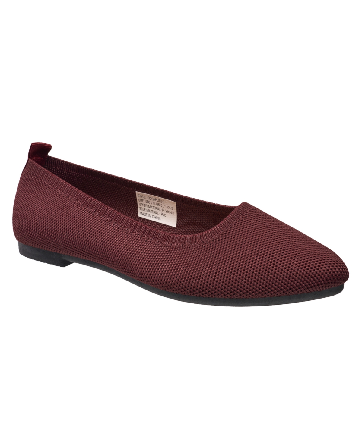 French Connection Women's Caputo Round Toe Ballet Flats - Burgundy | Smart  Closet