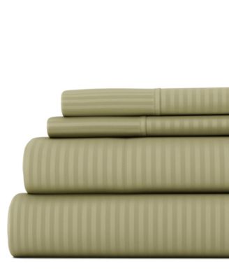 Expressed In Embossed Striped 3-Pc. Sheet Set, Twin