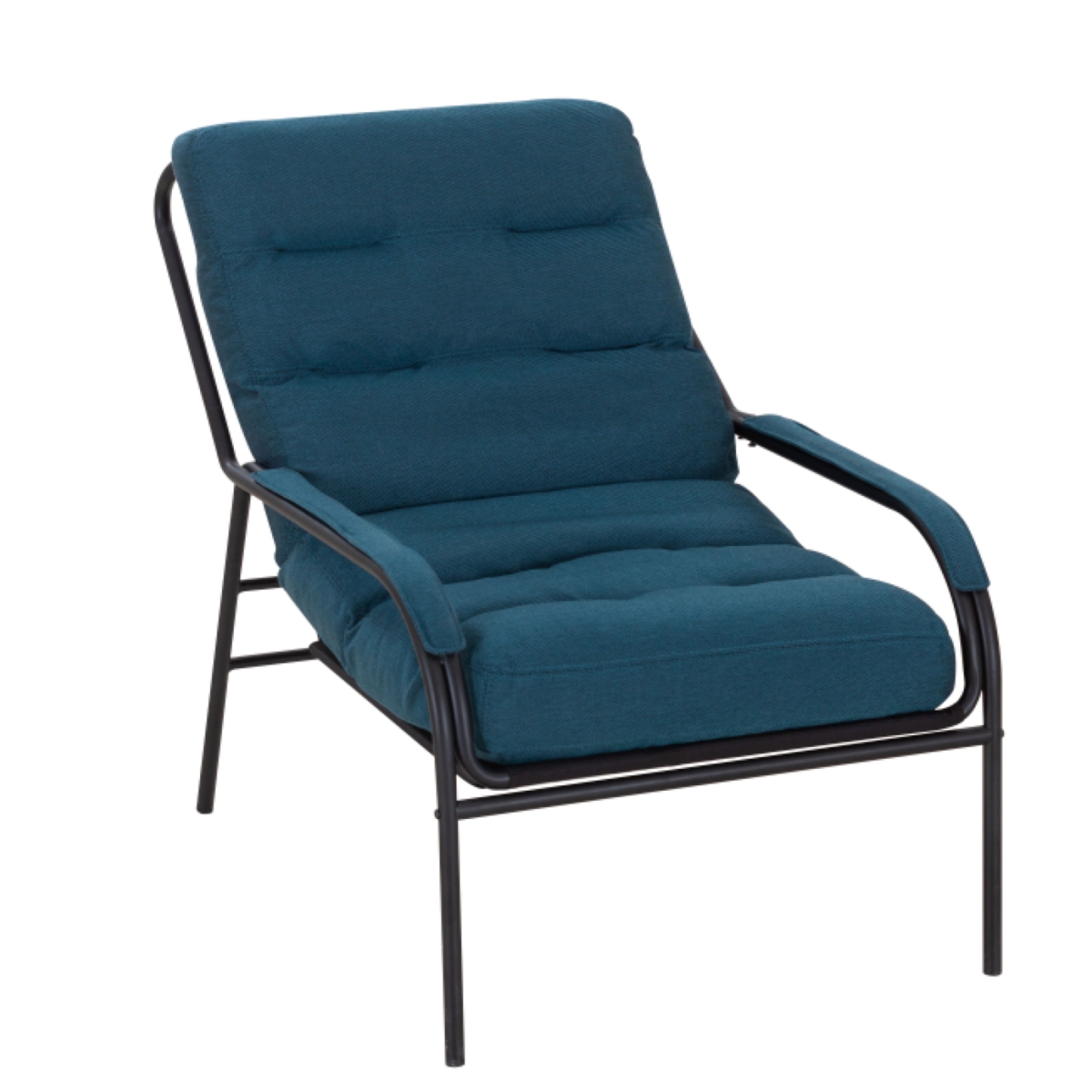 Simplie Fun Lounge Recliner Chair Leisure Chair Studio Chairs Iron Arm Club Chair With Metal Legs Moveable Cushi In Turquoise,aqua