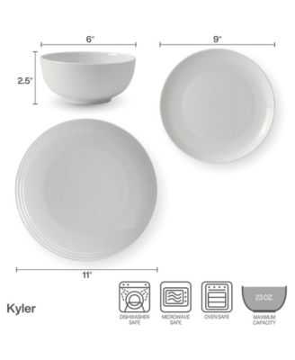 Kyler Bone China 12 Pc. Dinnerware Set, Service for 4