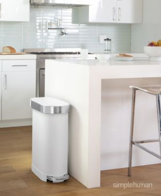 45 Liter Slim Kitchen Trash Can with Liner Pocket