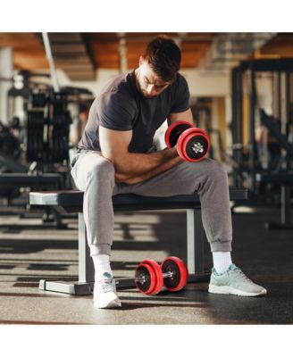 Barbell Dumbbells 2-in-1 Combo Free Weight Set, 44 lbs.