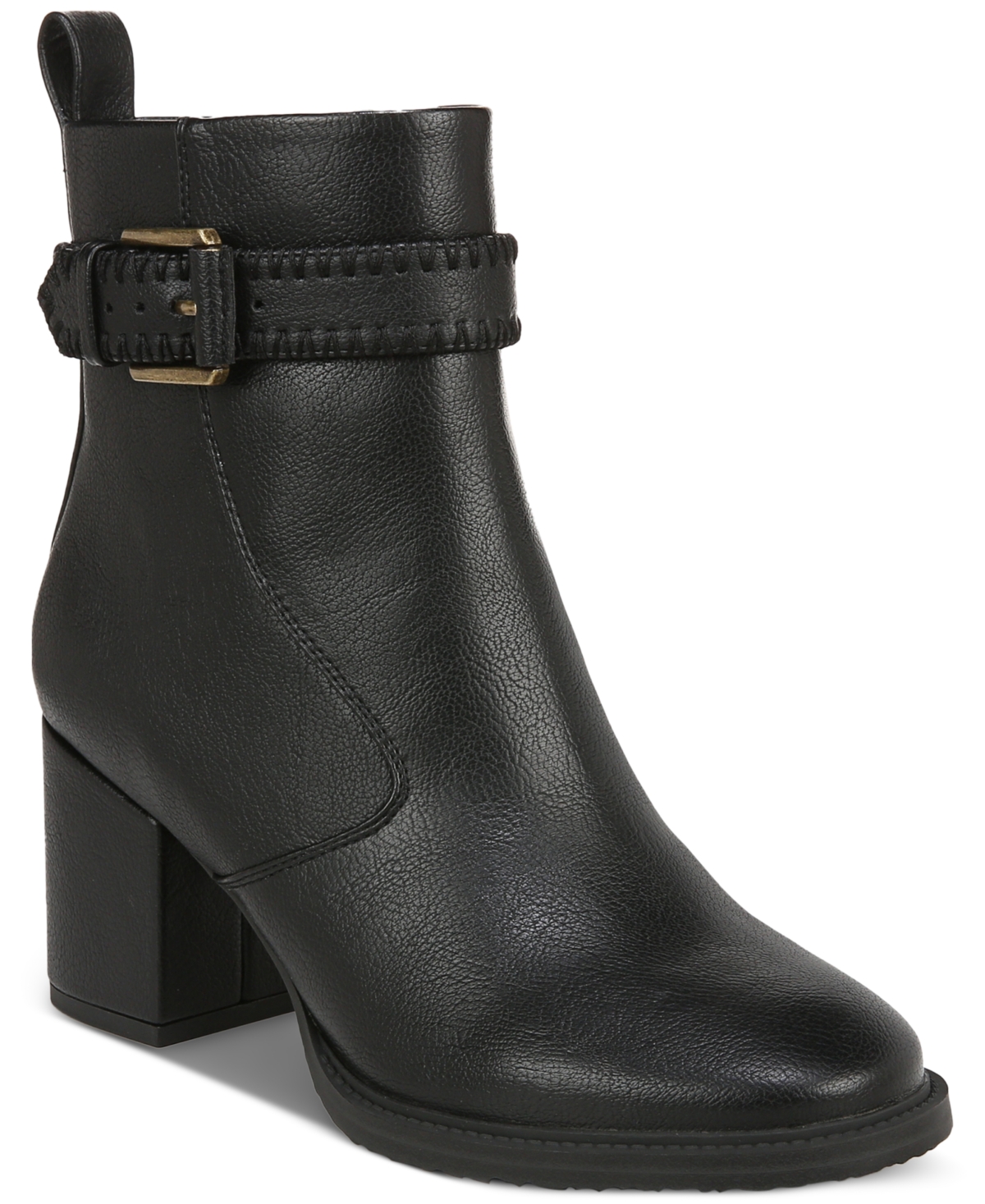 Women's Rexx Buckled Dress Booties - Black Leather