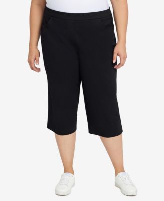 Alfred Dunner Women's Allure Stretch Clamdigger Pant - Plus