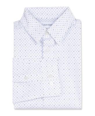 Classic White Dotted fashion Print Men's Shirt