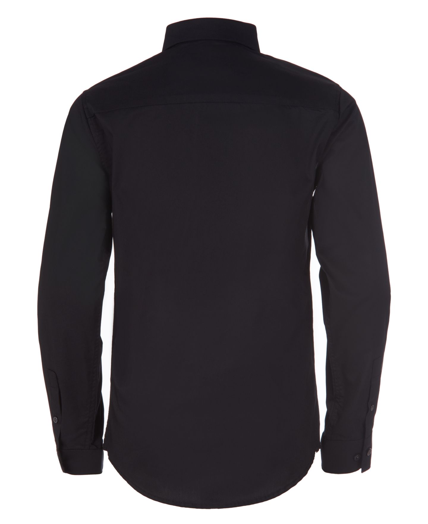 Рубашка Calvin Klein Solid Stretch Poplin Shirt для мальчиков, цвет: Чёрный — фото 3
