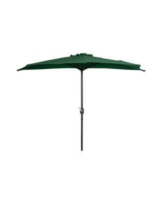 9 Ft Outdoor Patio Half Market Umbrella with Crank