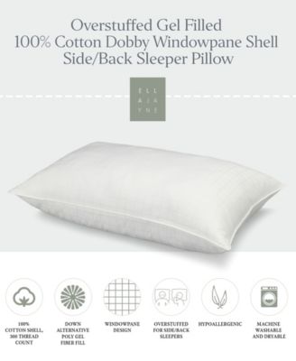 100% Cotton Dobby-Box Shell Firm Density Side/Back Sleeper Down Alternative Pillow, King