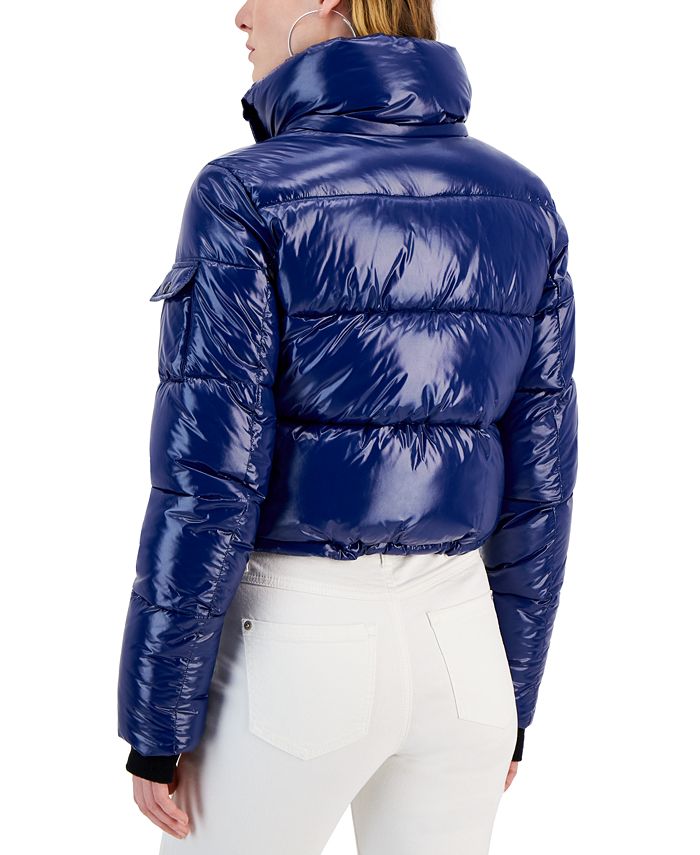 S13 Women's Icon High-Shine Cropped Puffer Coat - Macy's