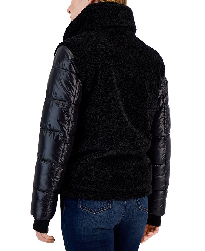 S13 Women's Westside MixedMedia Puffer Coat Macy's