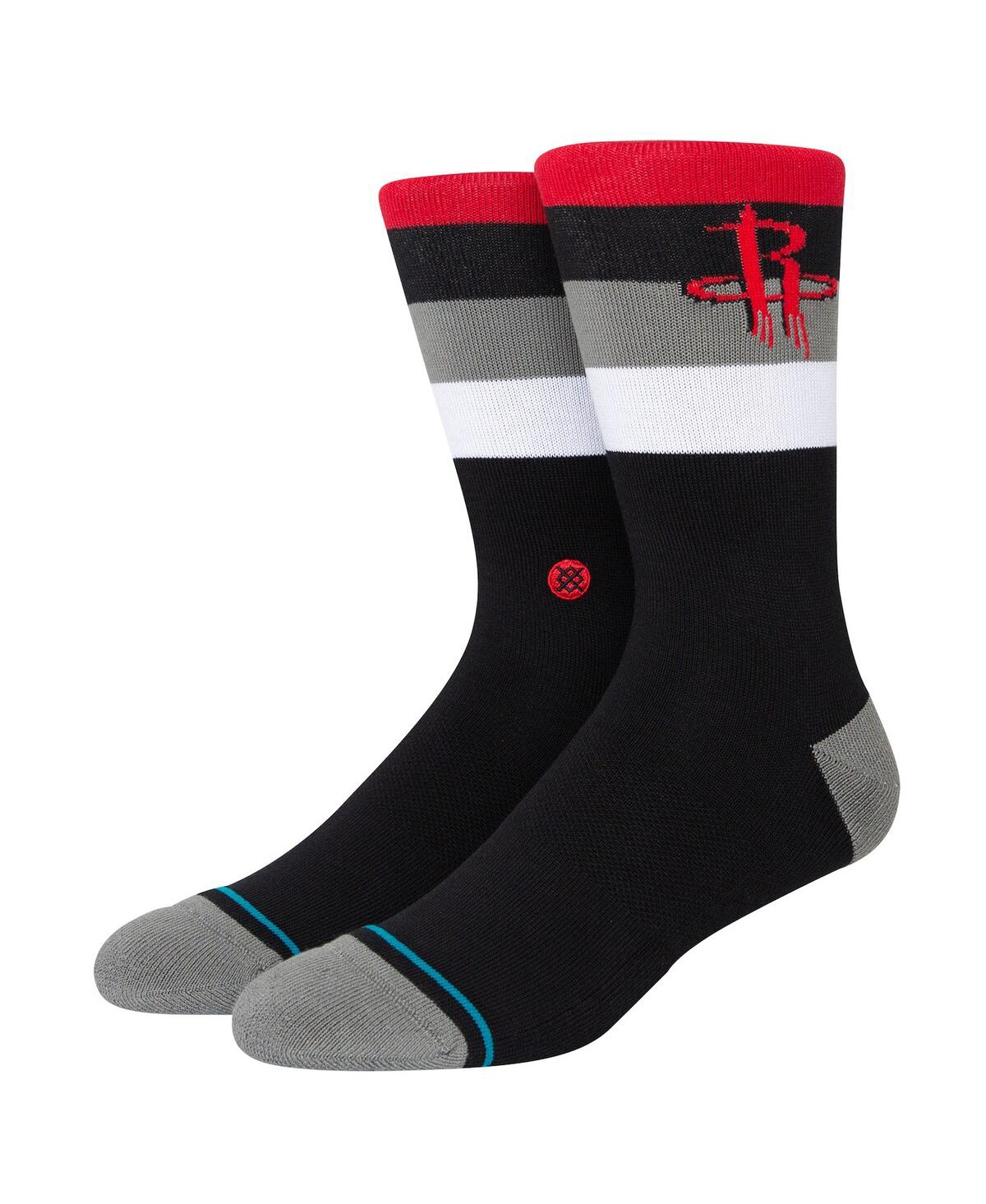 Shop Stance Houston Rockets Stripe Crew Socks In Black