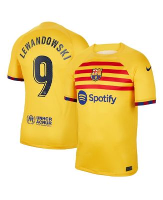 Men's Nike Robert Lewandowski Yellow Barcelona 2022/23 Fourth