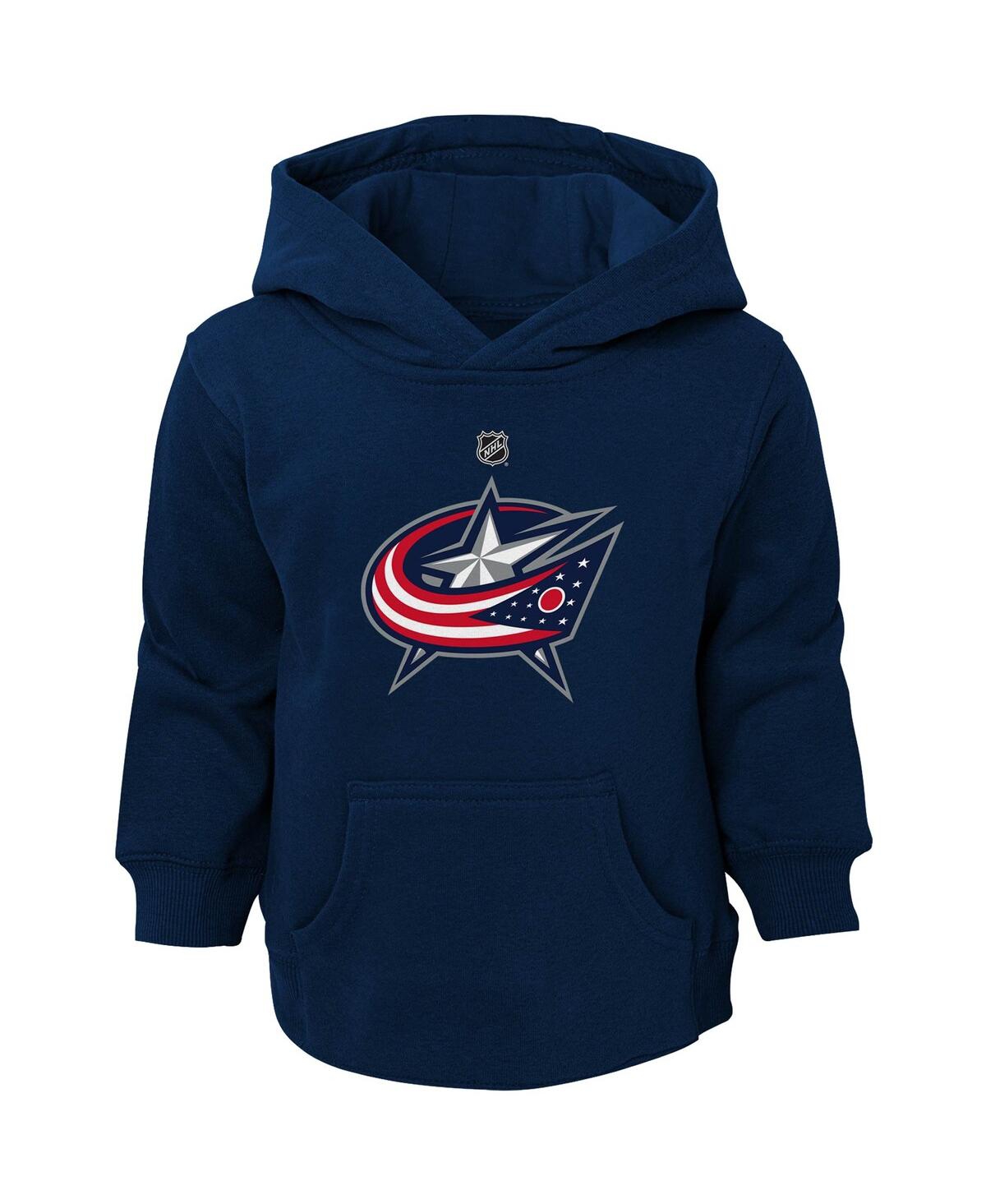 Shop Outerstuff Toddler Boys And Girls Navy Columbus Blue Jackets Primary Logo Pullover Hoodie