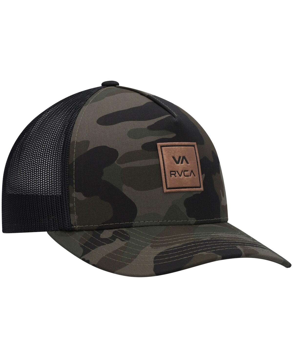Shop Rvca Men's  Camo Va All The Way Trucker Snapback Hat