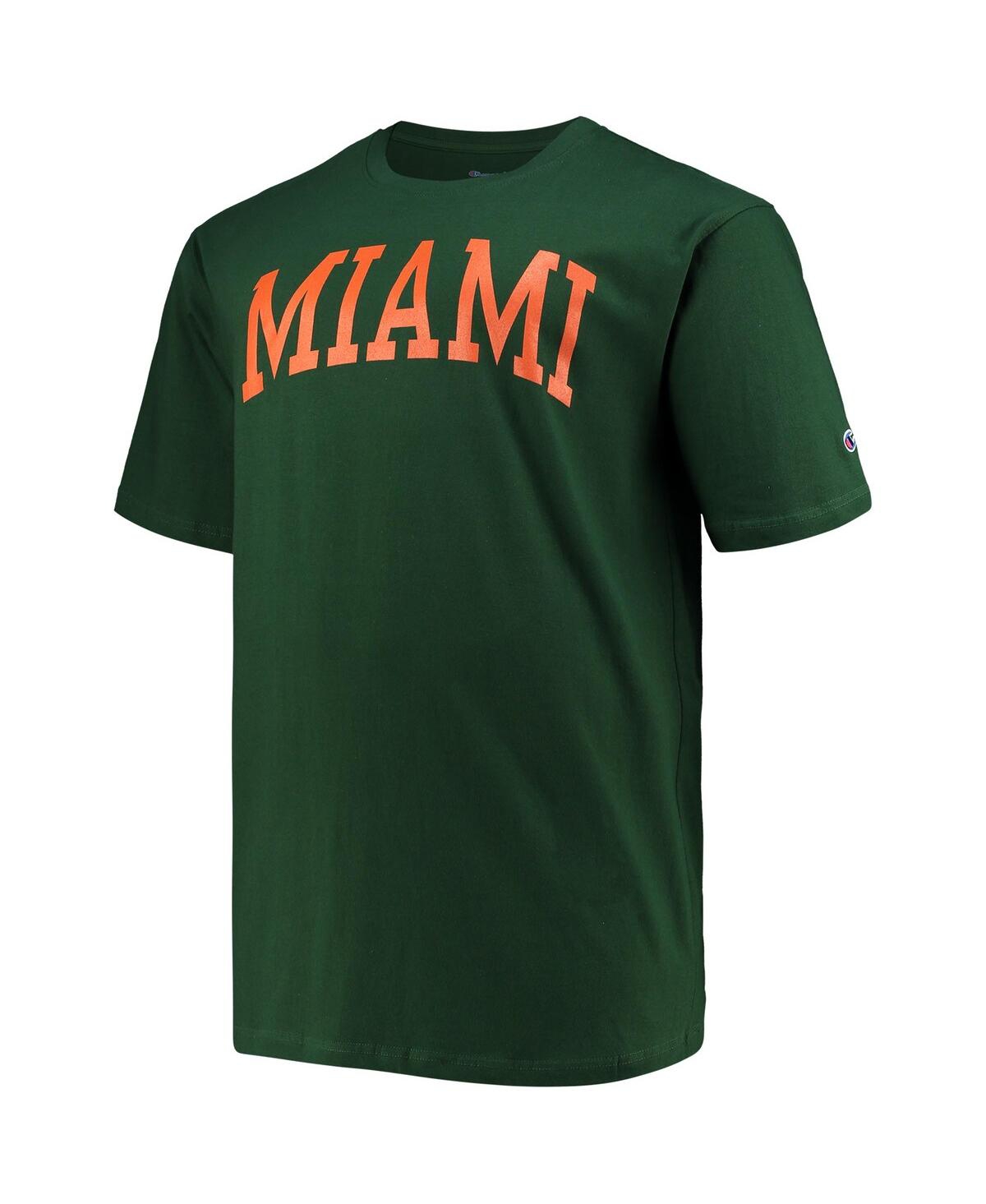 Men's ChampionMiami Hurricanes Big and Tall Arch Team Logo T-shirt - Green