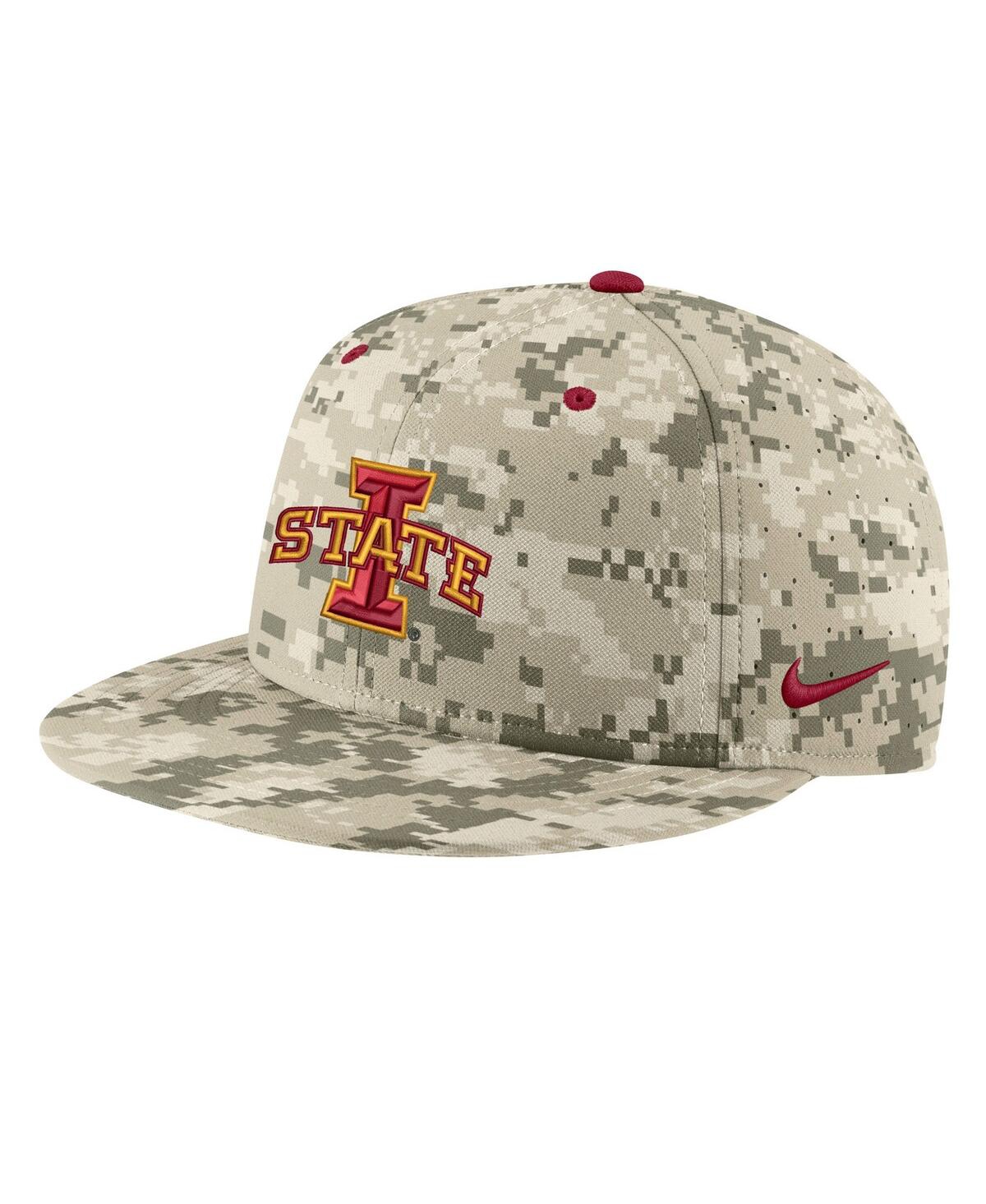 Men's NikeIowa State Cyclones Aero True Baseball Performance Fitted Hat - Camo