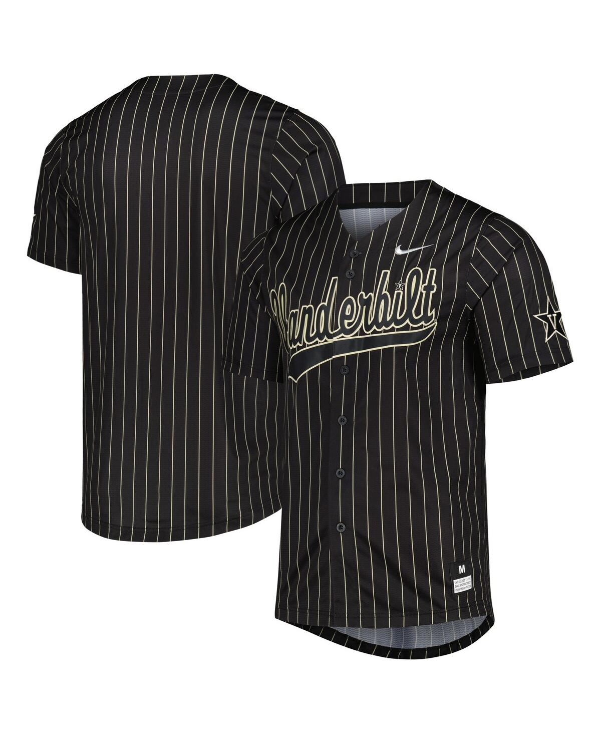 Men's Nike White/Navy Michigan Wolverines Pinstripe Replica Full-Button  Baseball Jersey