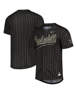 Men's Nike Black, Gold Vanderbilt Commodores Pinstripe Replica Full ...