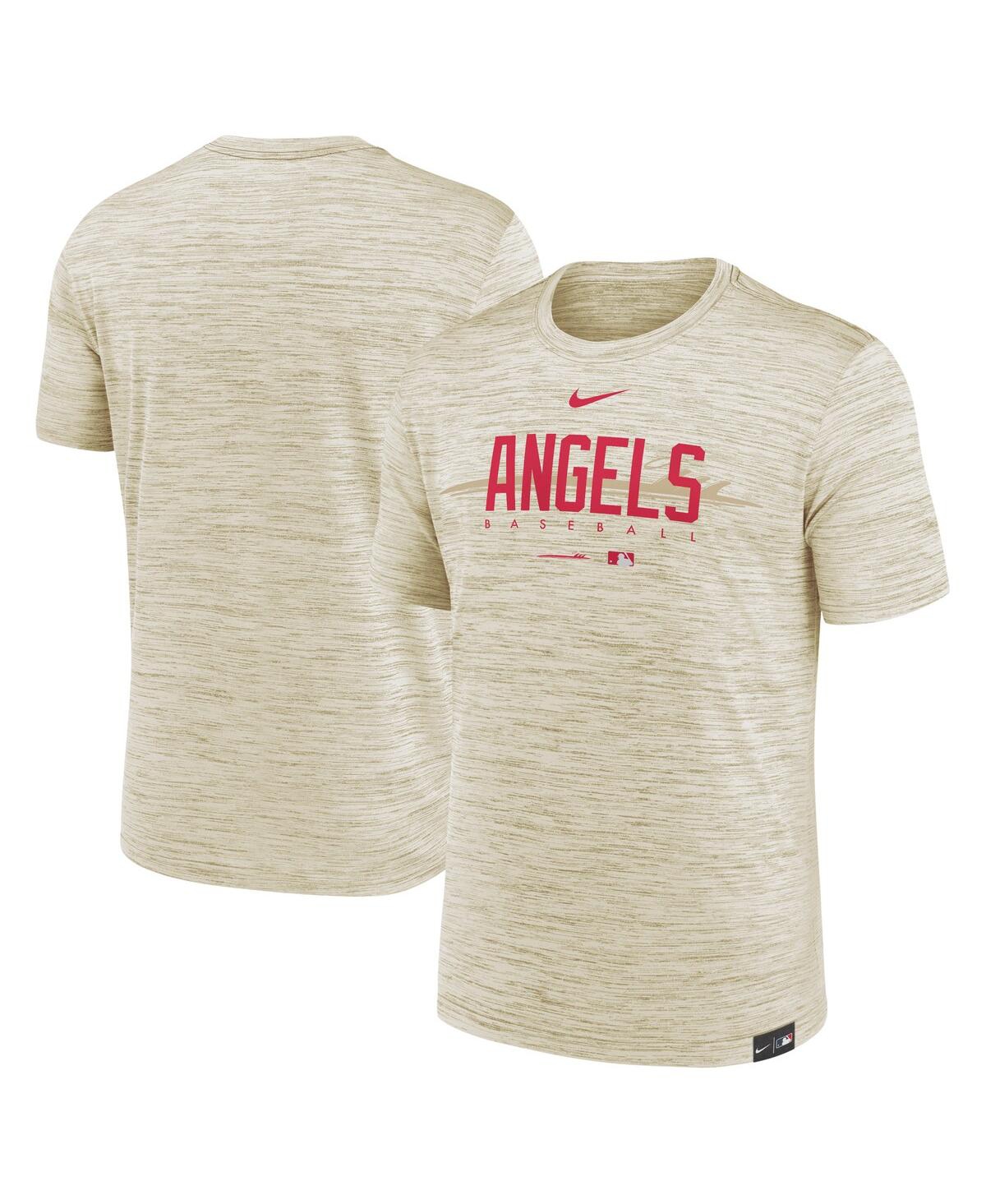 Nike Cream Los Angeles Angels City Connect Velocity Practice Performance T-shirt In Cream