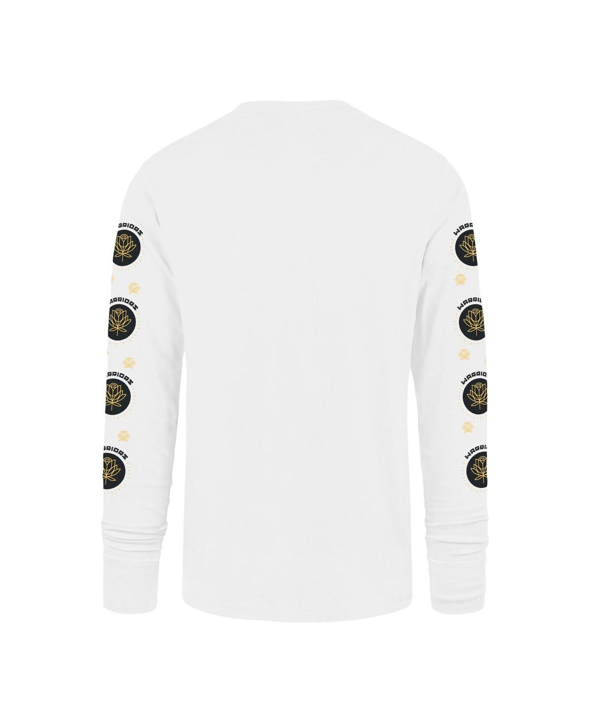 Shop 47 Brand Men's ' White Golden State Warriors City Edition Downtown Franklin Long Sleeve T-shirt