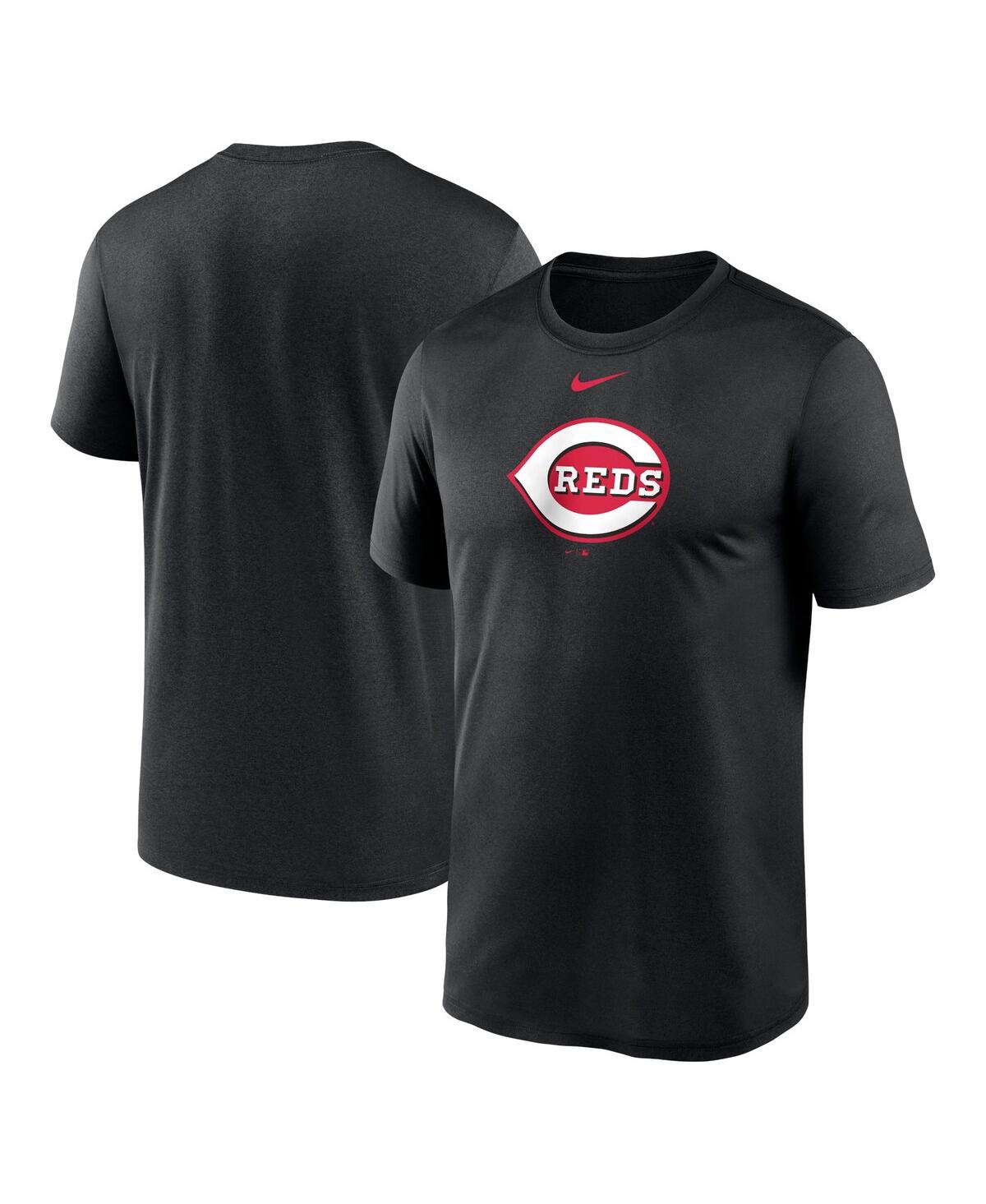 Shop Nike Men's  Black Cincinnati Reds New Legend Logo T-shirt