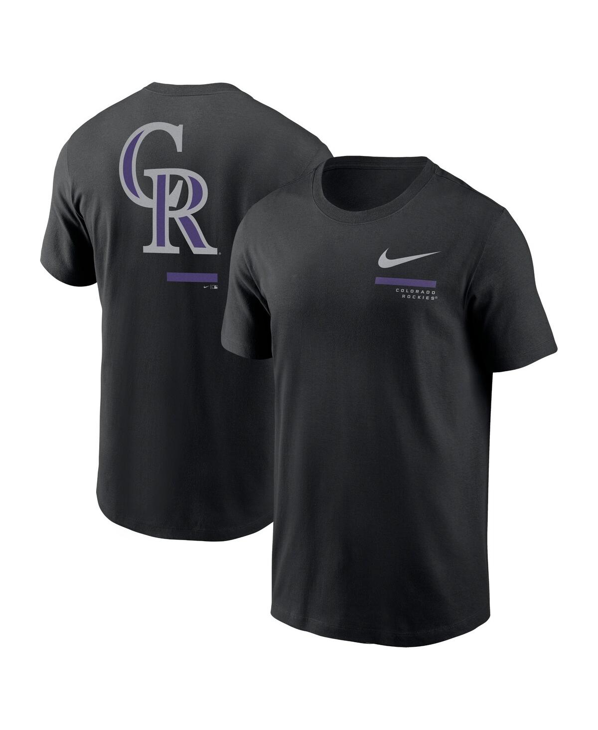 Shop Nike Men's  Black Colorado Rockies Over The Shoulder T-shirt