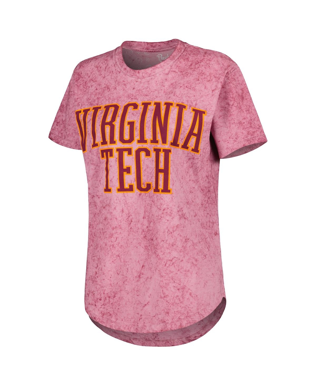 Shop Pressbox Women's  Maroon Virginia Tech Hokies Southlawn Sun-washed T-shirt