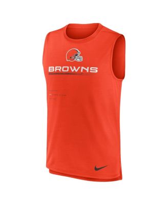 Men's Orange Cleveland Browns Muscle Trainer Tank Top