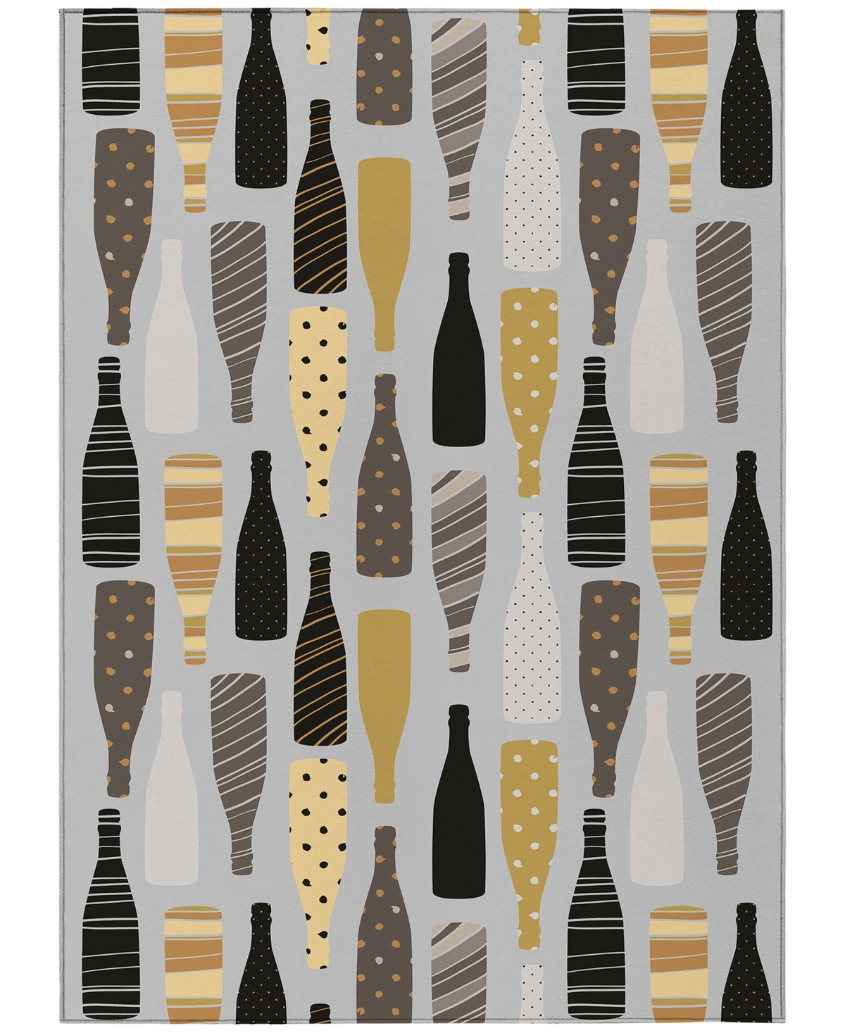 D Style Kendall Kitchen Ke12 2'6" X 3'10" Area Rug In Silver
