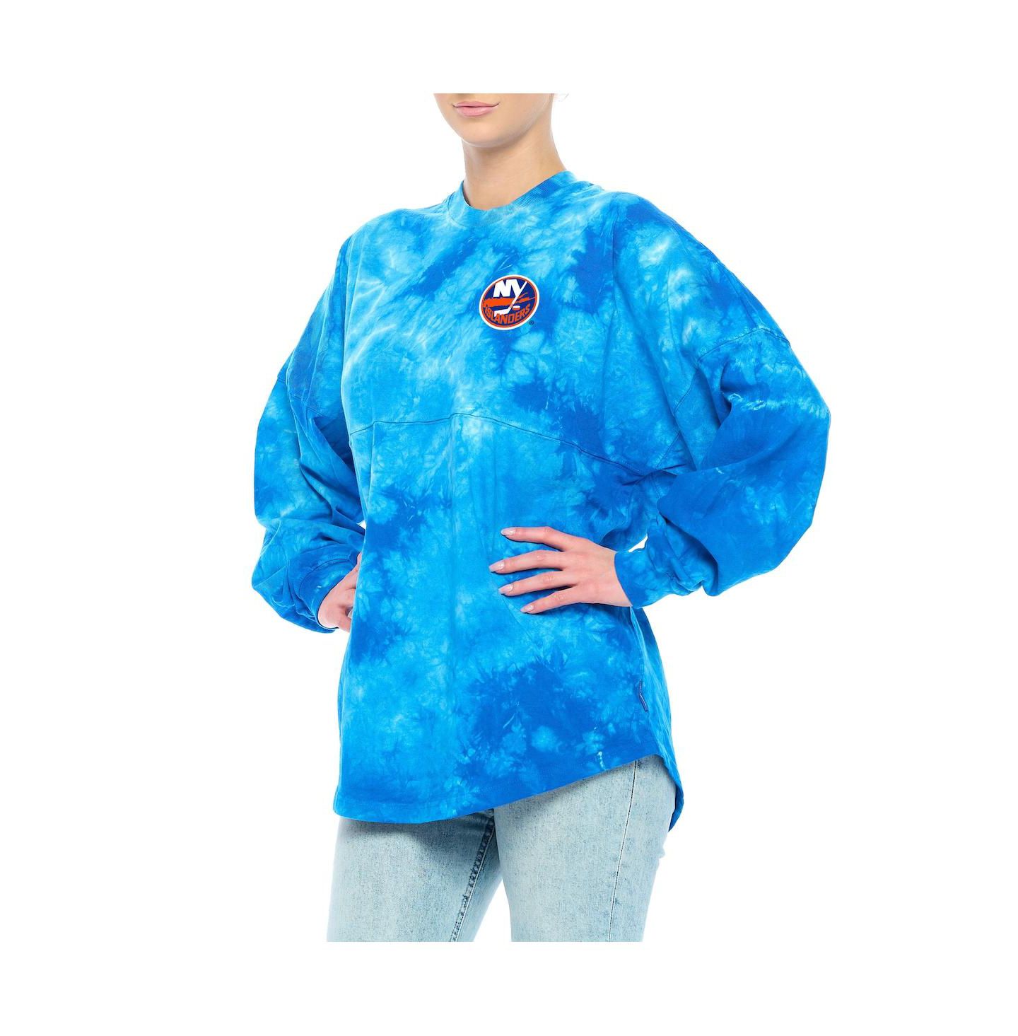 Женская футболка Fanatics Royal New York Islanders Crystal-Dye Long Sleeve — фото 1