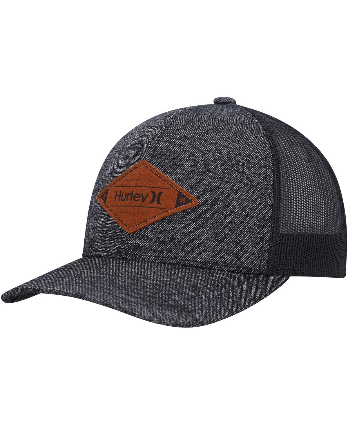 Hurley Men's  Charcoal, Black Mesa Trucker Snapback Hat In Charcoal,black