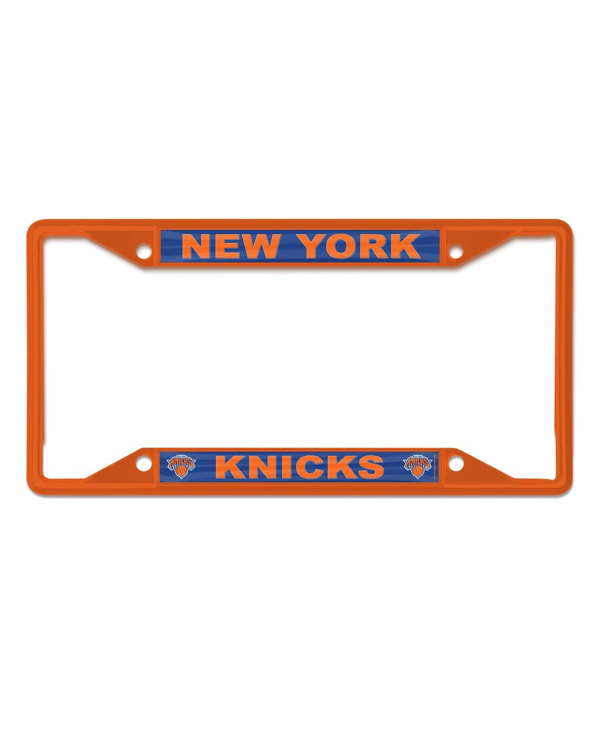 Wincraft New York Knicks Chrome Color License Plate Frame In Orange