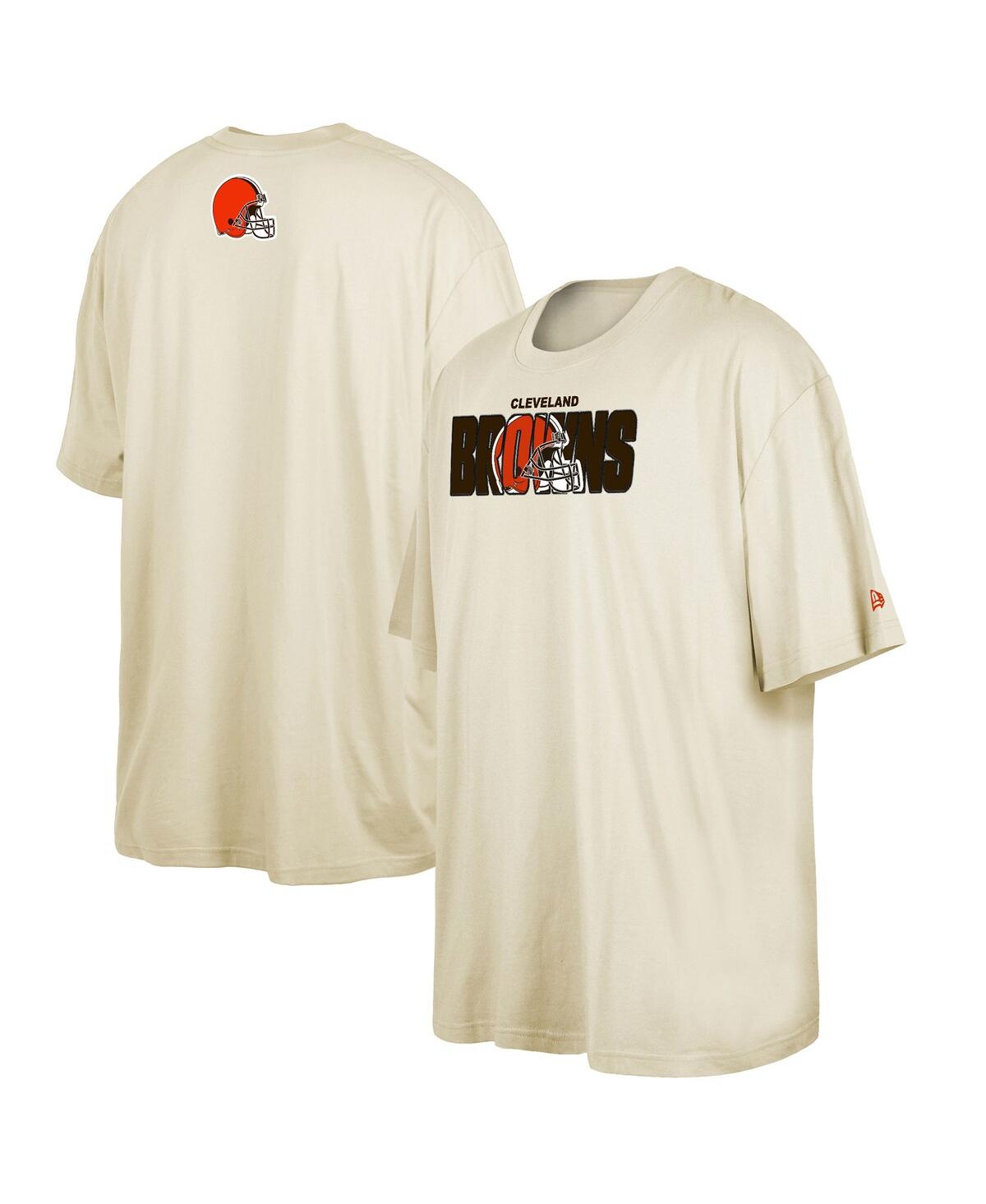 Shop New Era Men's  Cream Cleveland Browns 2023 Nfl Draft Big And Tall T-shirt