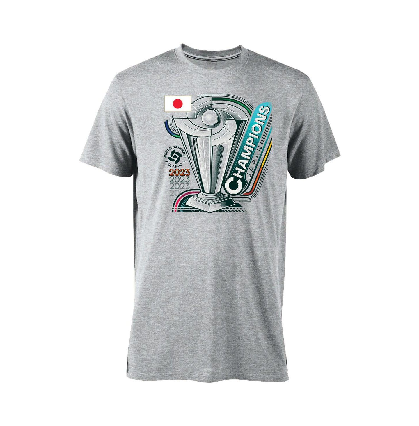 Мужская футболка Legends Gray Japan Baseball 2023 World Baseball Classic Champions Tri-Blend — фото 3