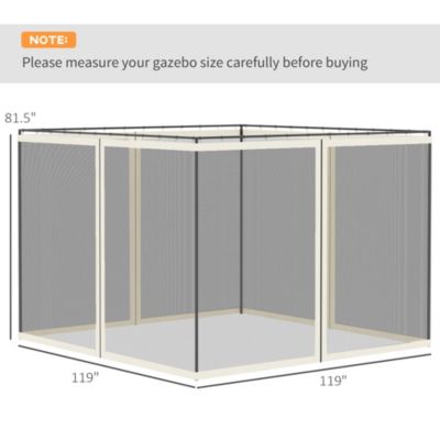 10' x 10' Replacement Netting for Patio Gazebo,