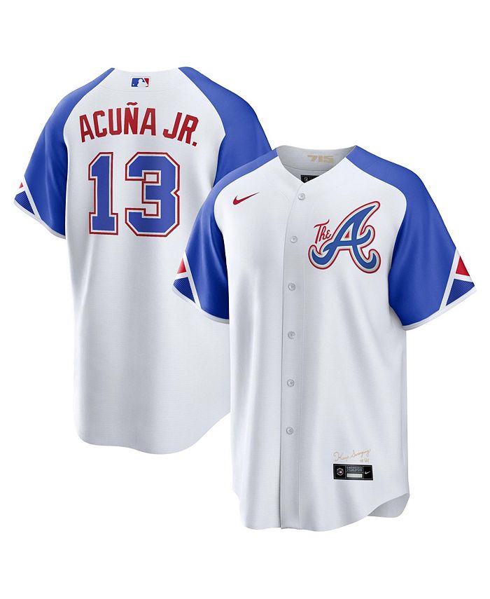 Nike Men's Ronald Acuna Jr. White Atlanta Braves 2023 City Connect Replica  Player Jersey - Macy's