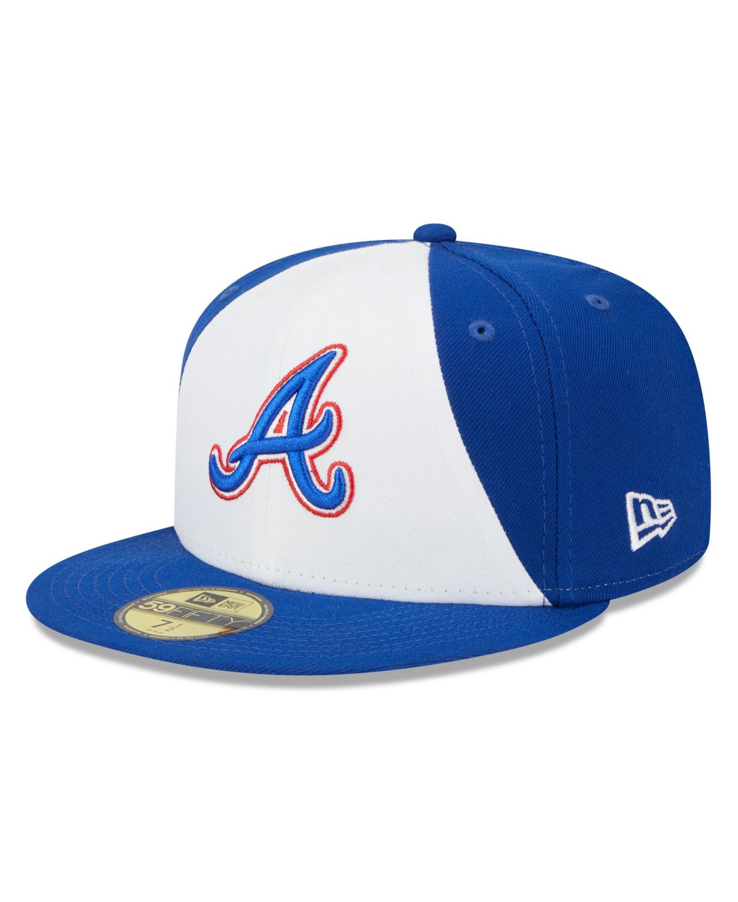 Мужская кепка New Era White and Royal Atlanta Braves 2023 City Connect 59FIFTY Fitted Hat — фото 1