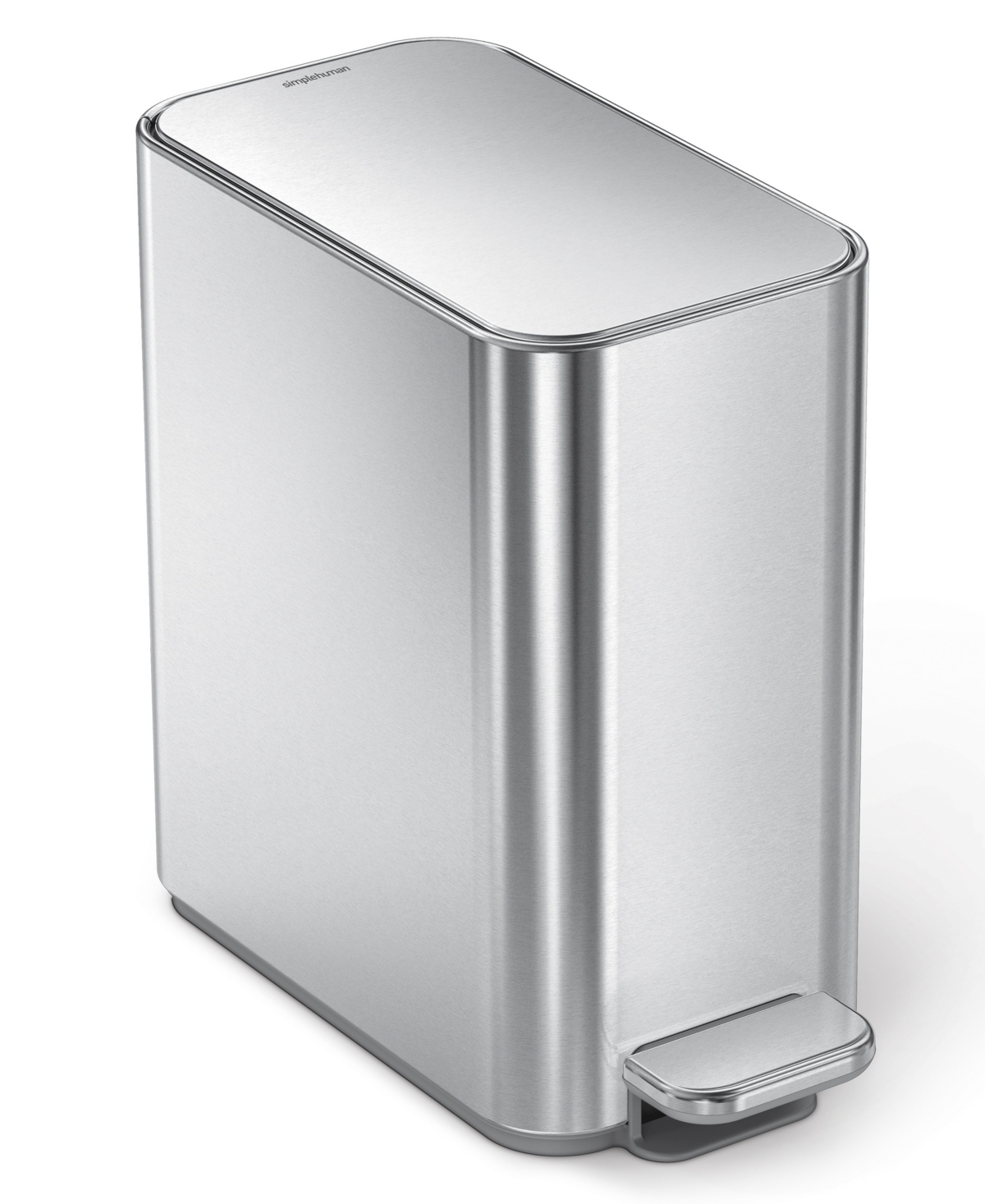 Simplehuman Slim Step Can, 5 Liter In Brushed Stainless Steel