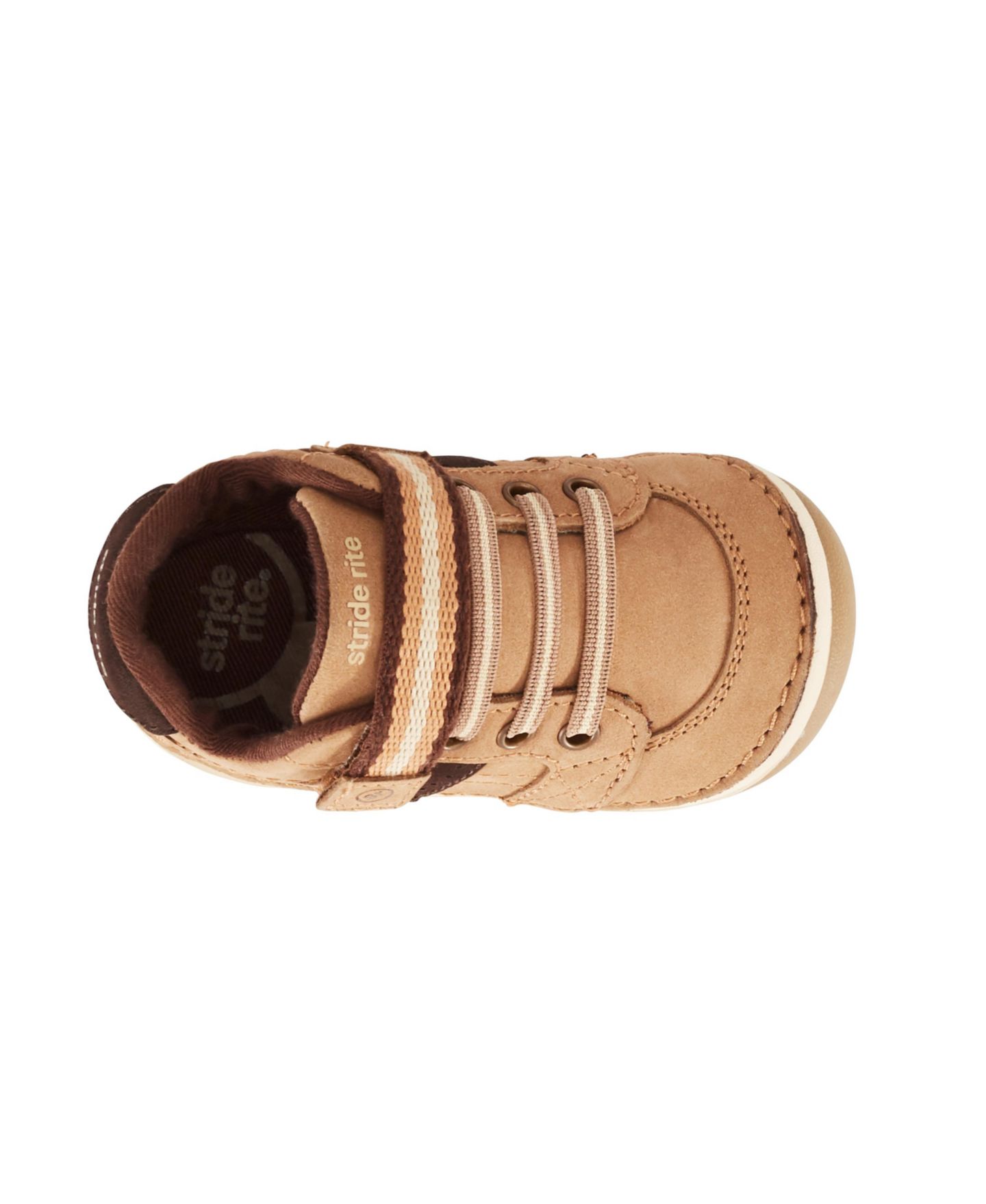 Кроссовки Stride Rite SRTech Soft Motion Artie Leather Sneakers для мальчиков-малышей, цвет: Рыжевато-коричневый — фото 4