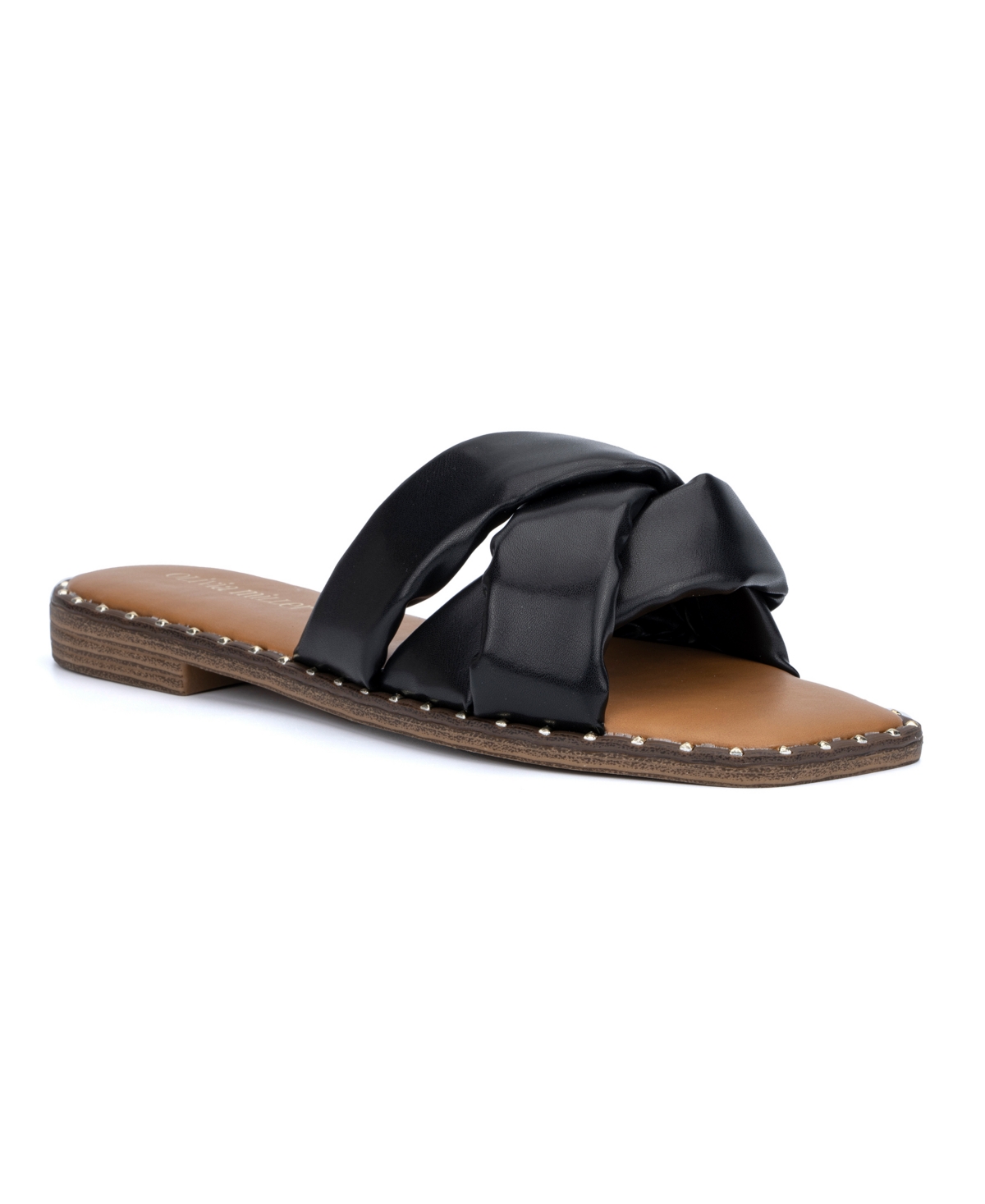 Olivia Miller Selysette  Womens Slip On Outdoors Slide Sandals In Black