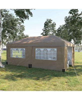 10' x 19.5' Large Party Tent Pop Up Canopy w/ Weight Bags,