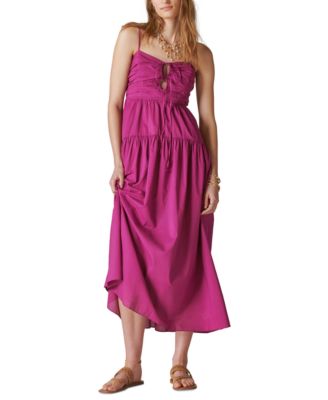 white christmas dresses Exactly Like This Navy Stripe Ribbed Knit Cutout Cotton Maxi Dress main image 0