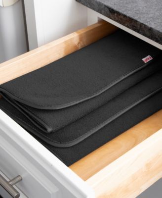 Microfiber Dish Drying Mat Reverses to Mesh, Set of 2