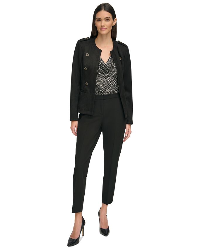 Tommy Hilfiger Women's FauxSuede LongSleeve Band Jacket & Reviews