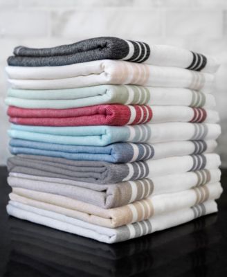 Stripe Dual Sided Woven Kitchen Towel, Set of 3