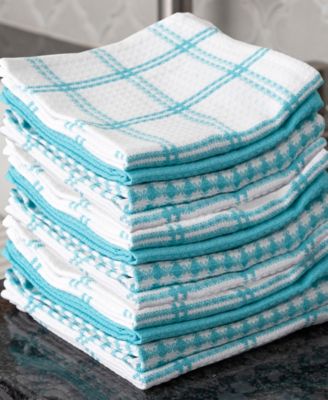 Coordinating Flat Waffle Weave Dish Cloth, Set of 12