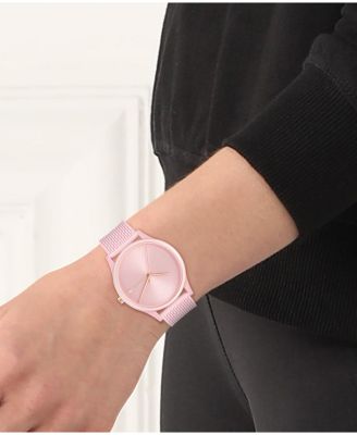 Women's Crocodelle Pink Silicone Strap Watch 36mm
